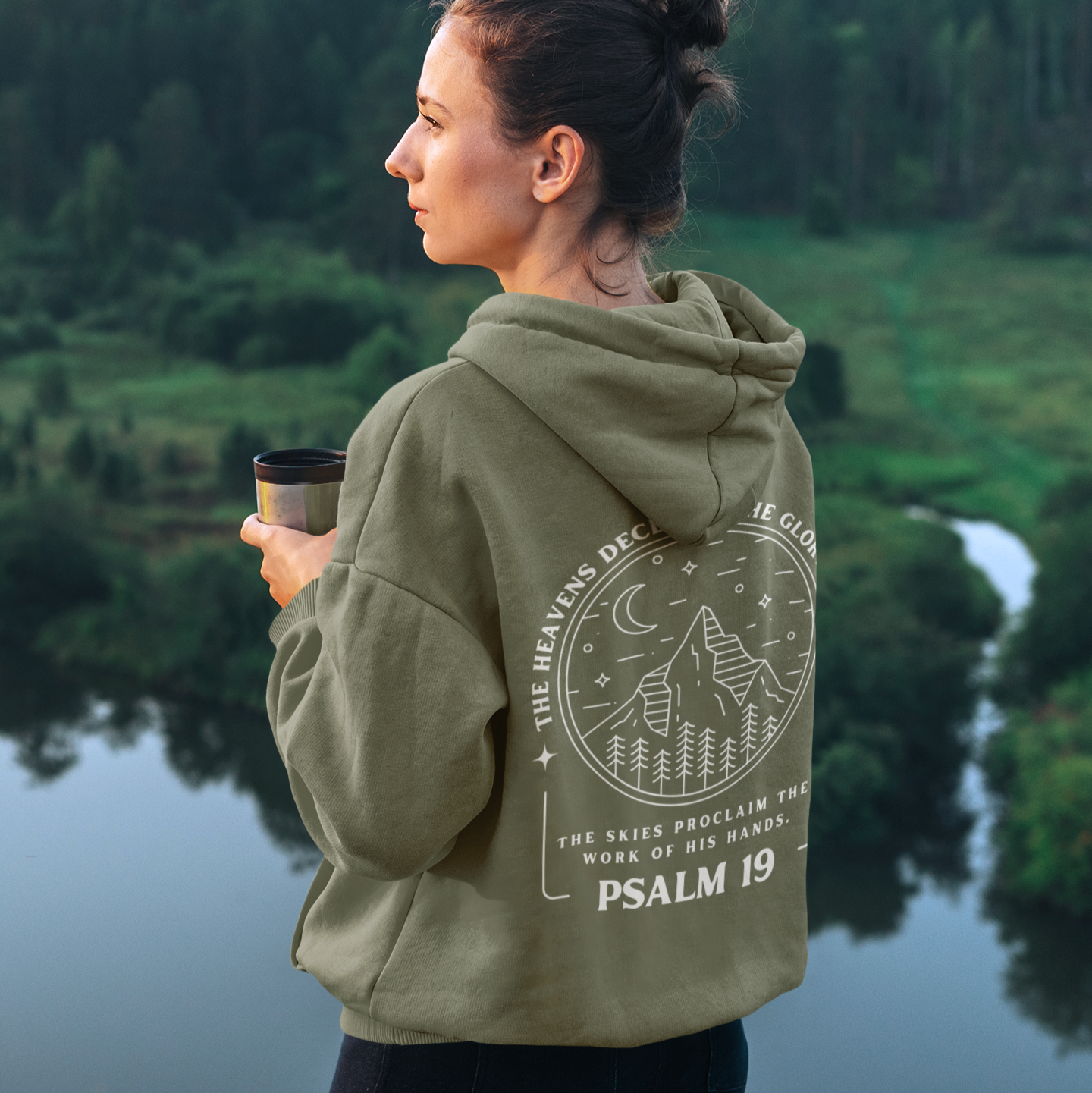Psalm 19 Cozy Bible Verse Unisex Hoodie, Faith-Based Hooded Sweatshirt, God’s Glory Design, Spiritual Apparel
