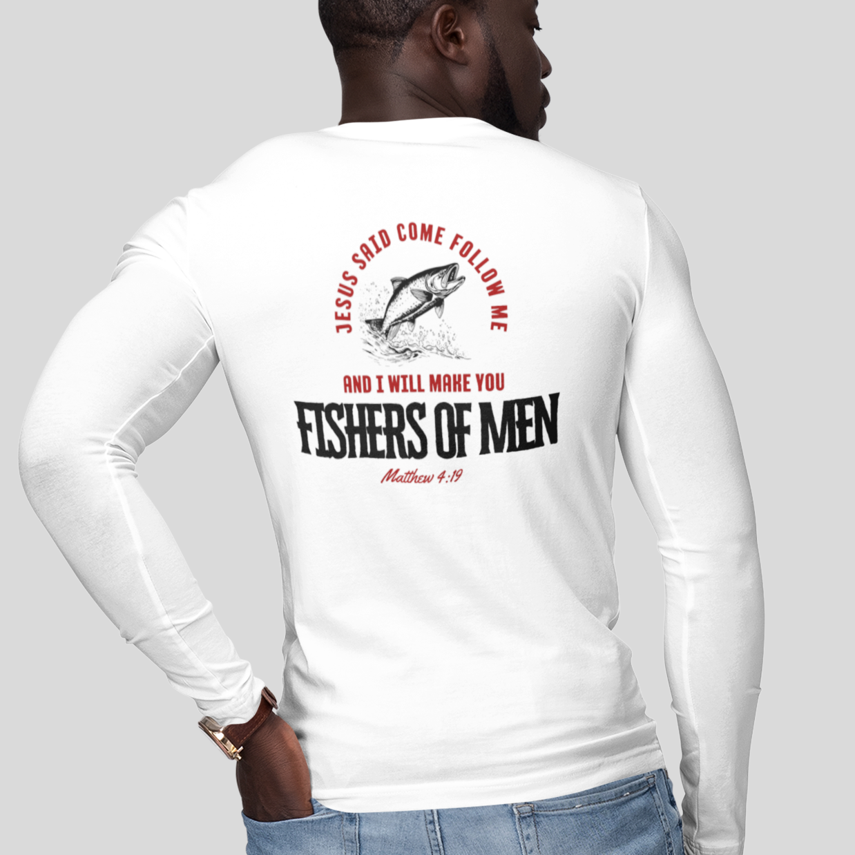 Fishers Of Men UV Protection Long Sleeve Shirt, Scripture Shirt For The Outdoors