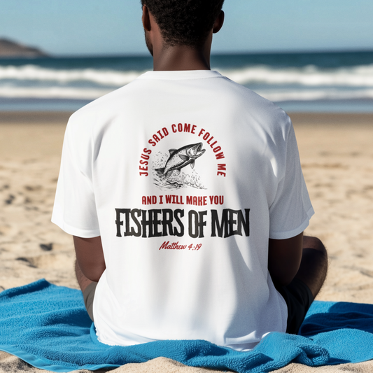 Fishers Of Men Bible Verse Short Sleeve Jesus Tee