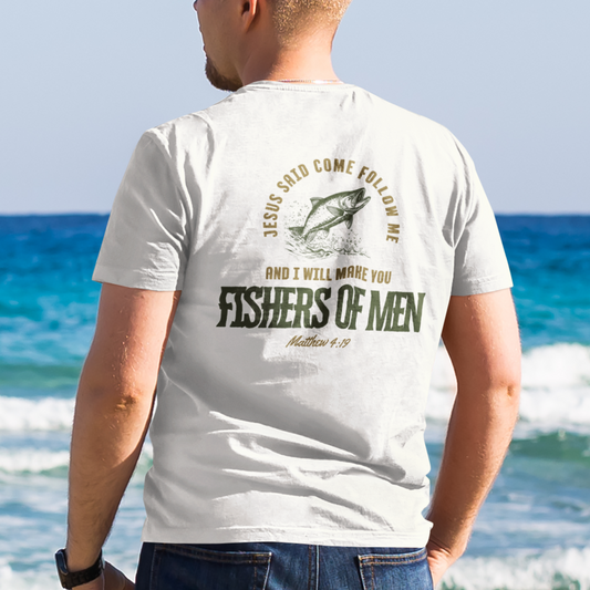 Fishers Of Men Bible Verse Short Sleeve Jesus Tee