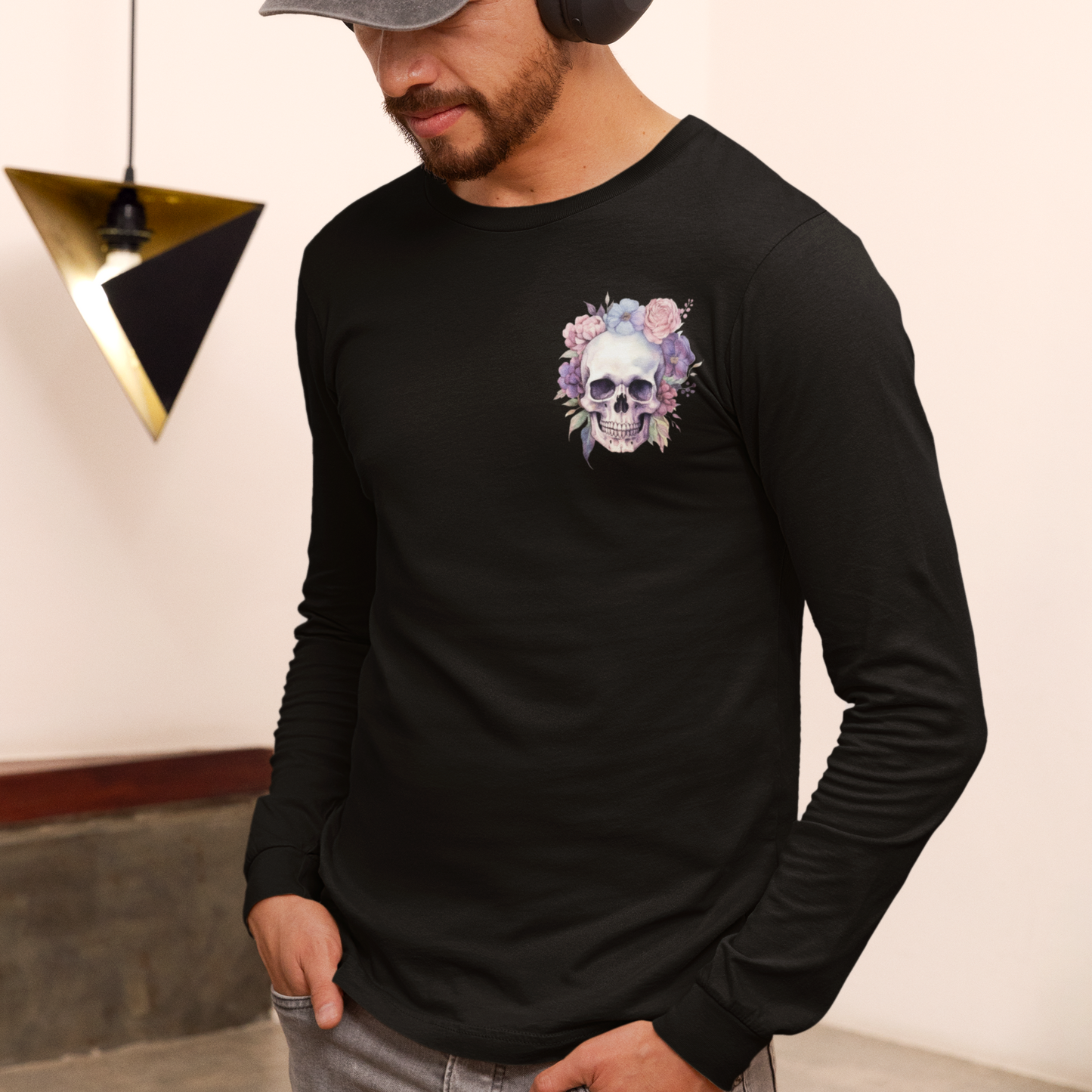 Dry Bones Come Alive Shirt Long Sleeve T-Shirt, Funky Skull And Flowers Christian Long Sleeve Tee