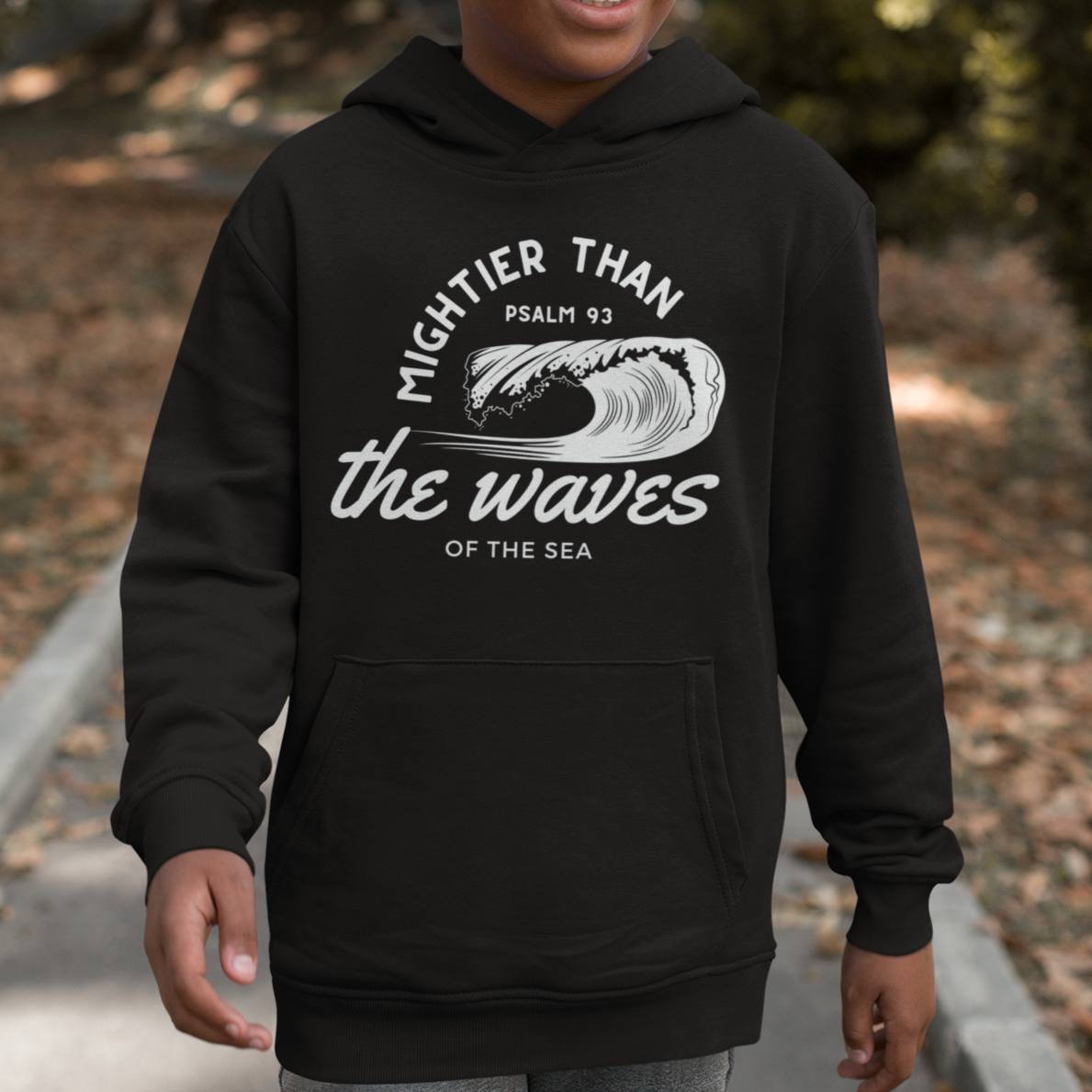 Kids Mightier Than The Waves Of The Sea Youth Heavyweight Hooded Sweatshirt