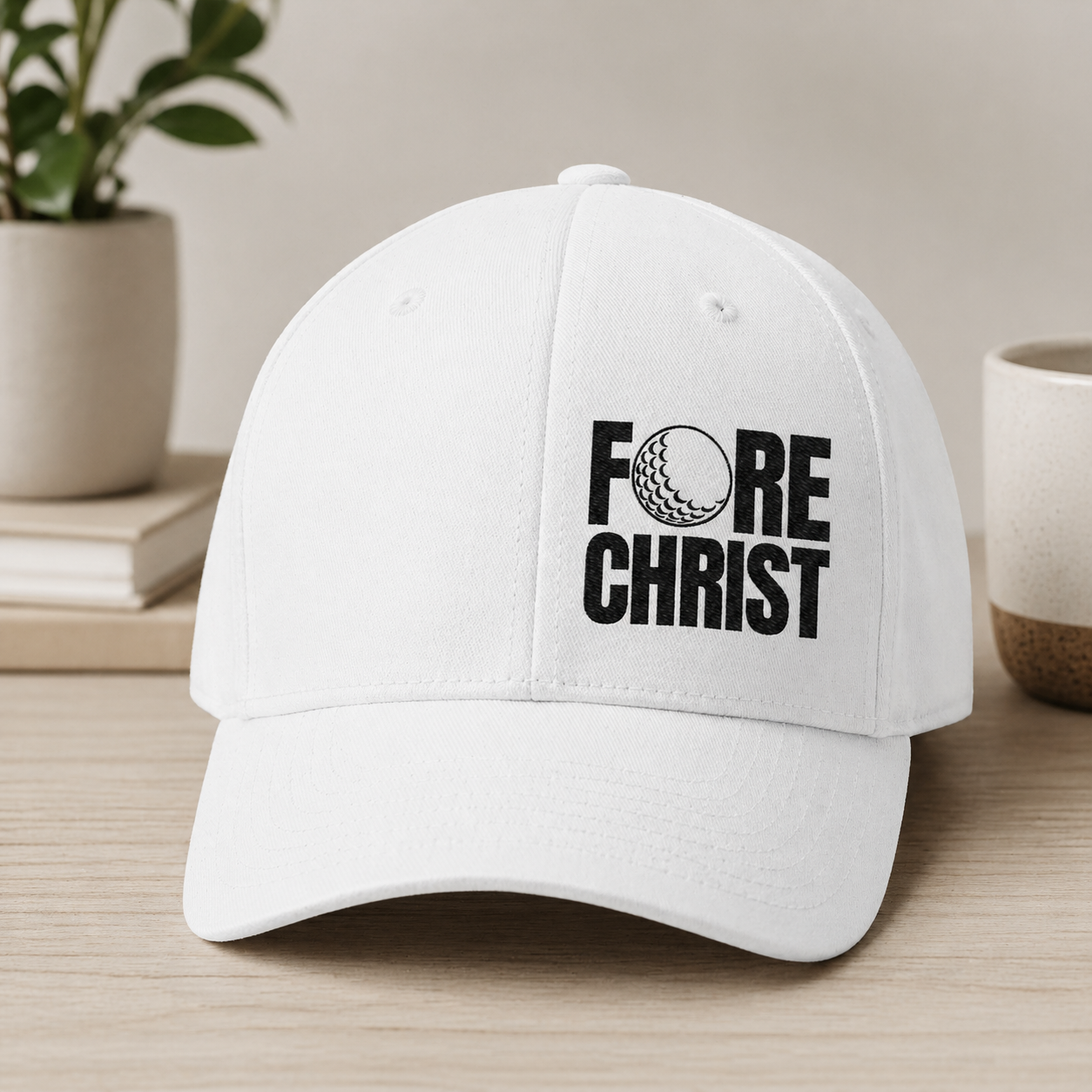 Fore Christ Golf Hat - Fitted Golf Hat For Christians