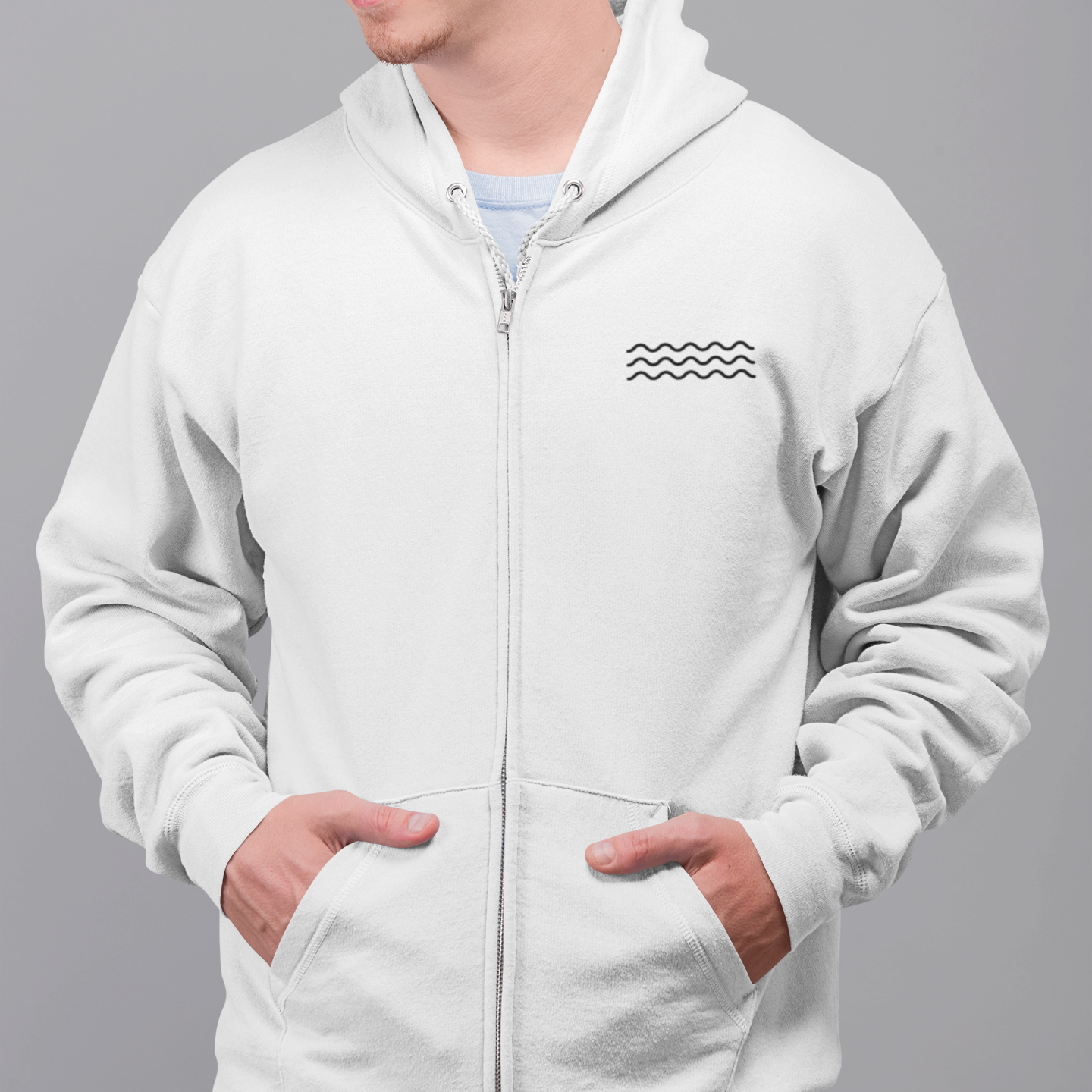 Even The Wind And The Waves Obey Him Full Zip Hoodie,  Christian Bible Verse Ocean Zip Up Hooded Sweatshirt