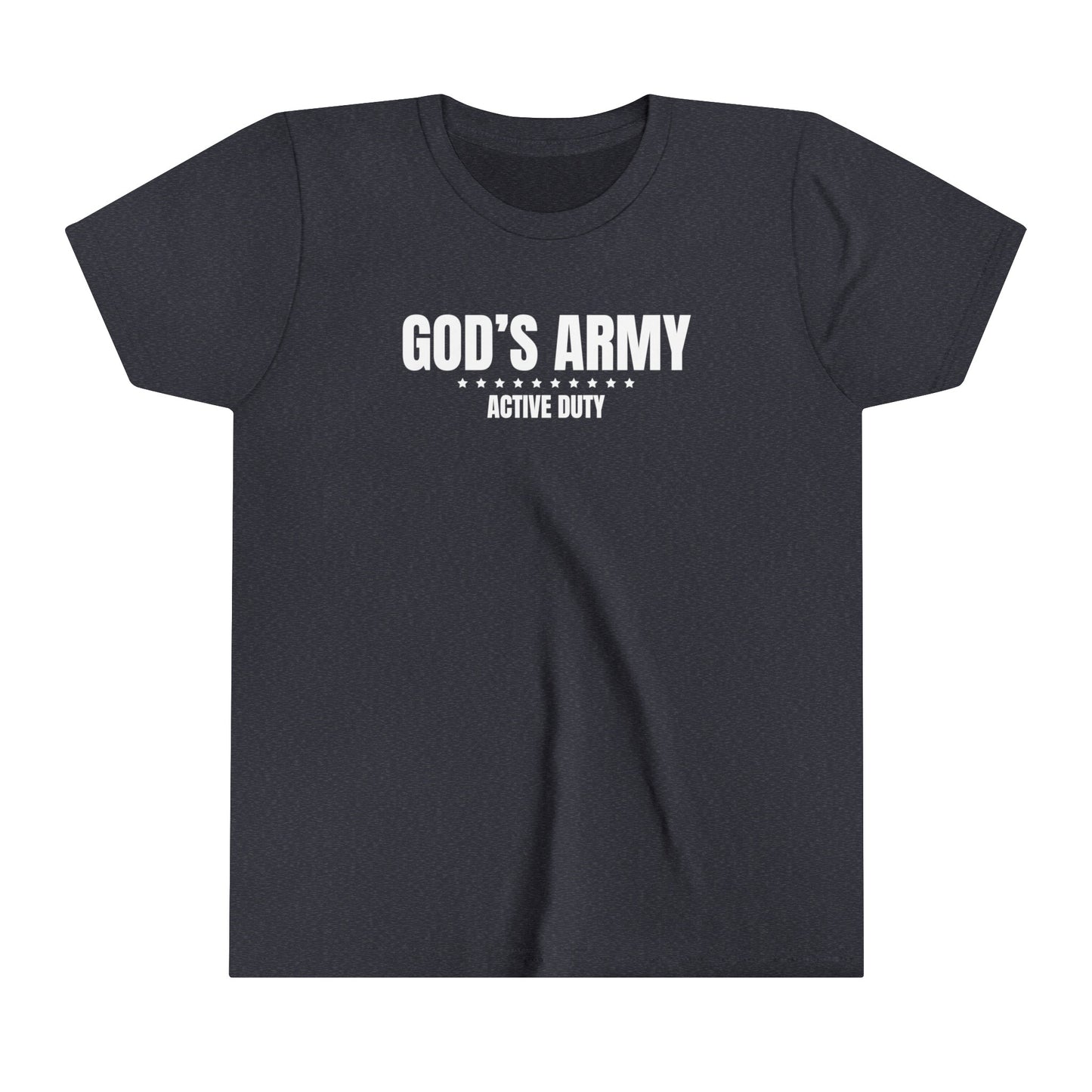 Christian Kid's Short Sleeve T-Shirt. God's Army Tee