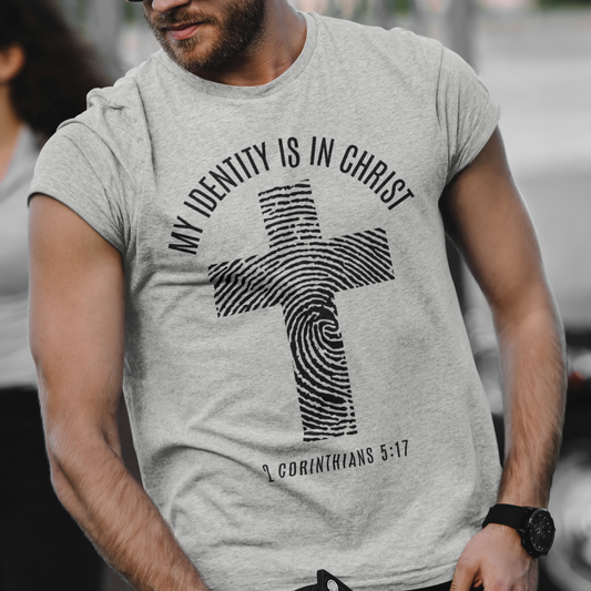 Faith-Inspired Unisex Jersey Tee - "My Identity is in Christ" - Christian Apparel for Everyday Wear, Gifts, Church Events