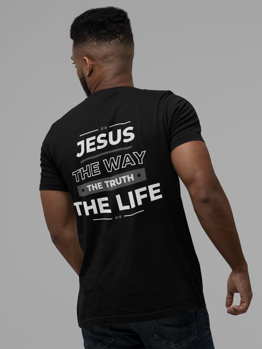 Short Sleeve Jesus Is The Way, The Truth, The Life Christian T-Shirt