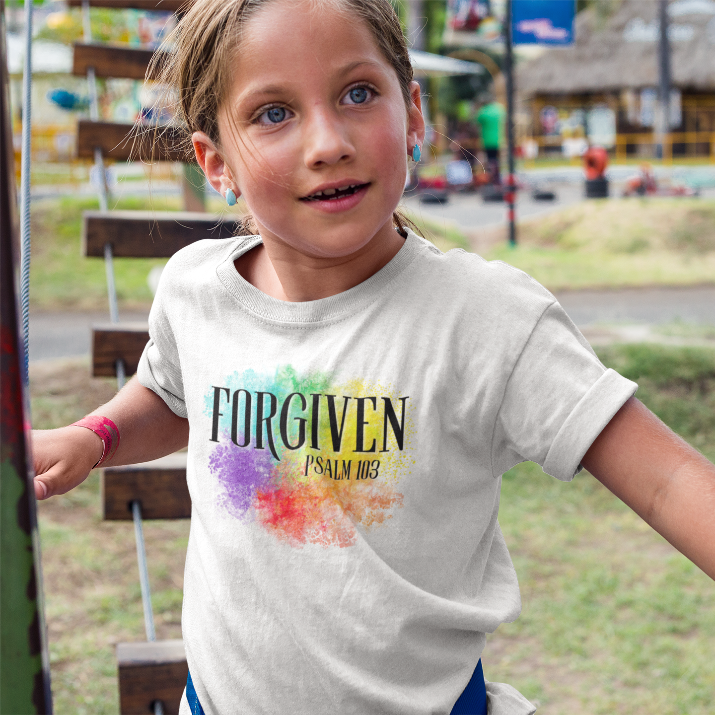 Kids Forgiven Bible Verse Short Sleeve Tee