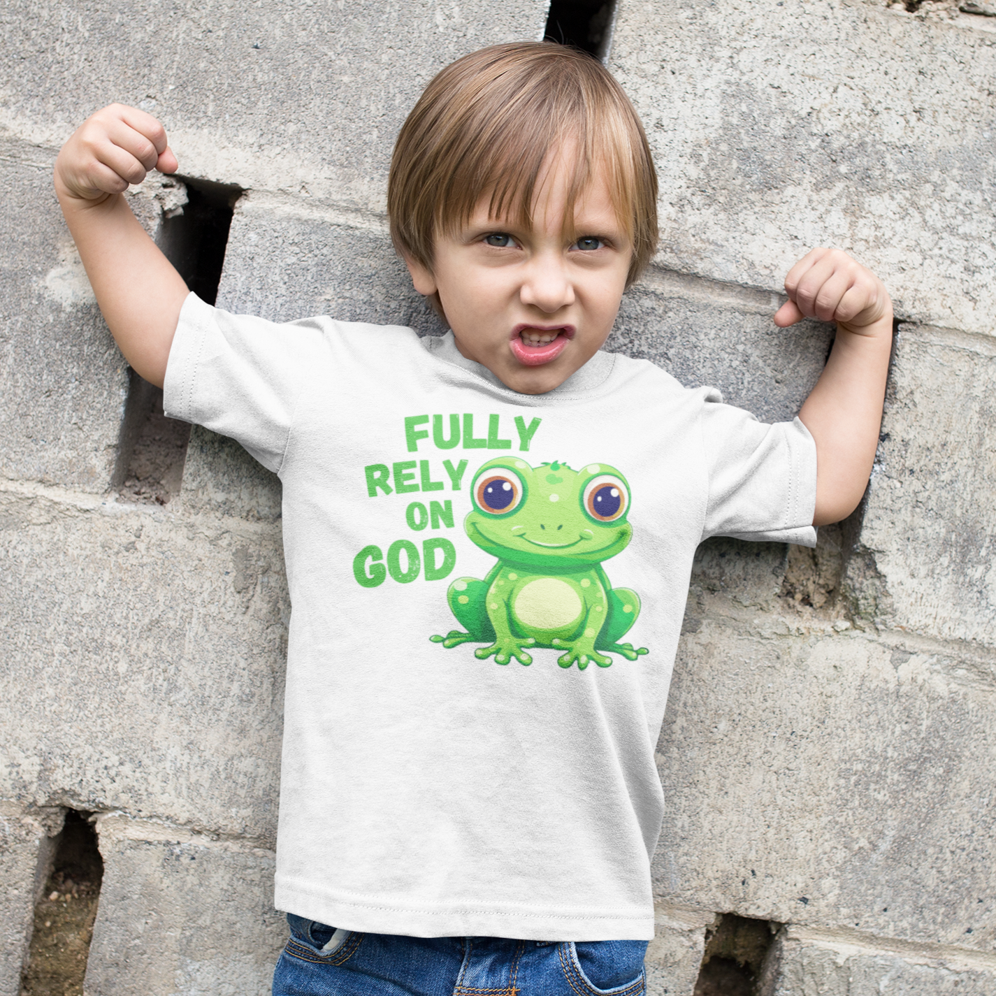 Christian Toddler Short Sleeve T-Shirt. FROG Toddler Boy Tee