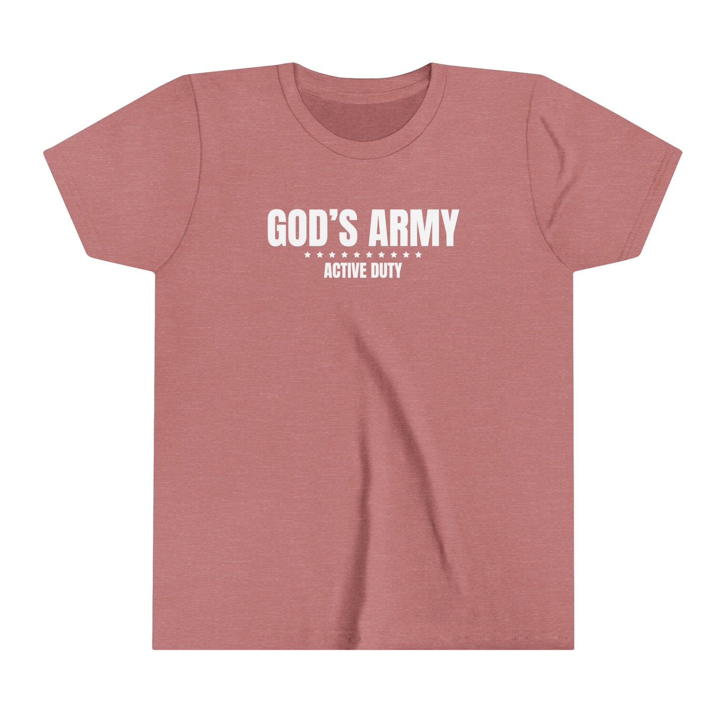 Christian Kid's Short Sleeve T-Shirt. God's Army Tee