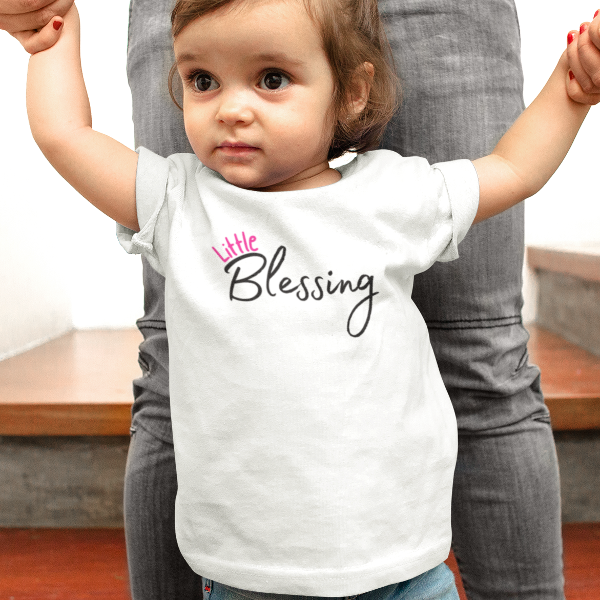 Infant Girl Tee - "Little Blessing" Script Baby Shirt | Newborn Gift, Baby Shower