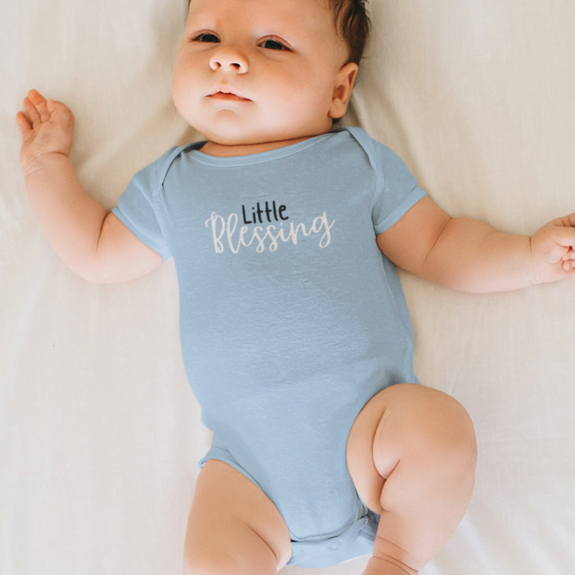 Little Blessing Baby Boy Bodysuit | Christian Infant Onesie | Faith-Based Baby Boy Outfit | Baby Shower Gift