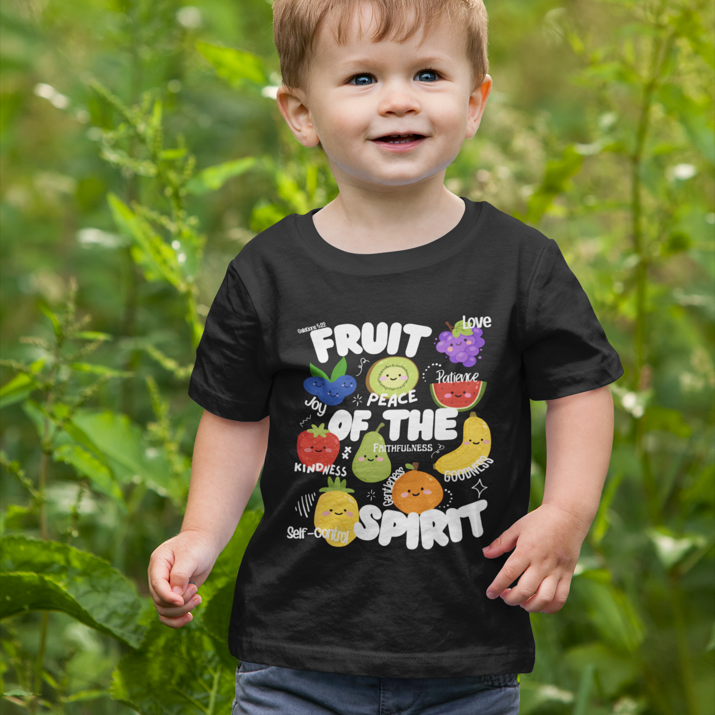 Toddler Fruit of the Spirit Christian T-Shirt, Galatians 5:22–23 Bible Verse Tee