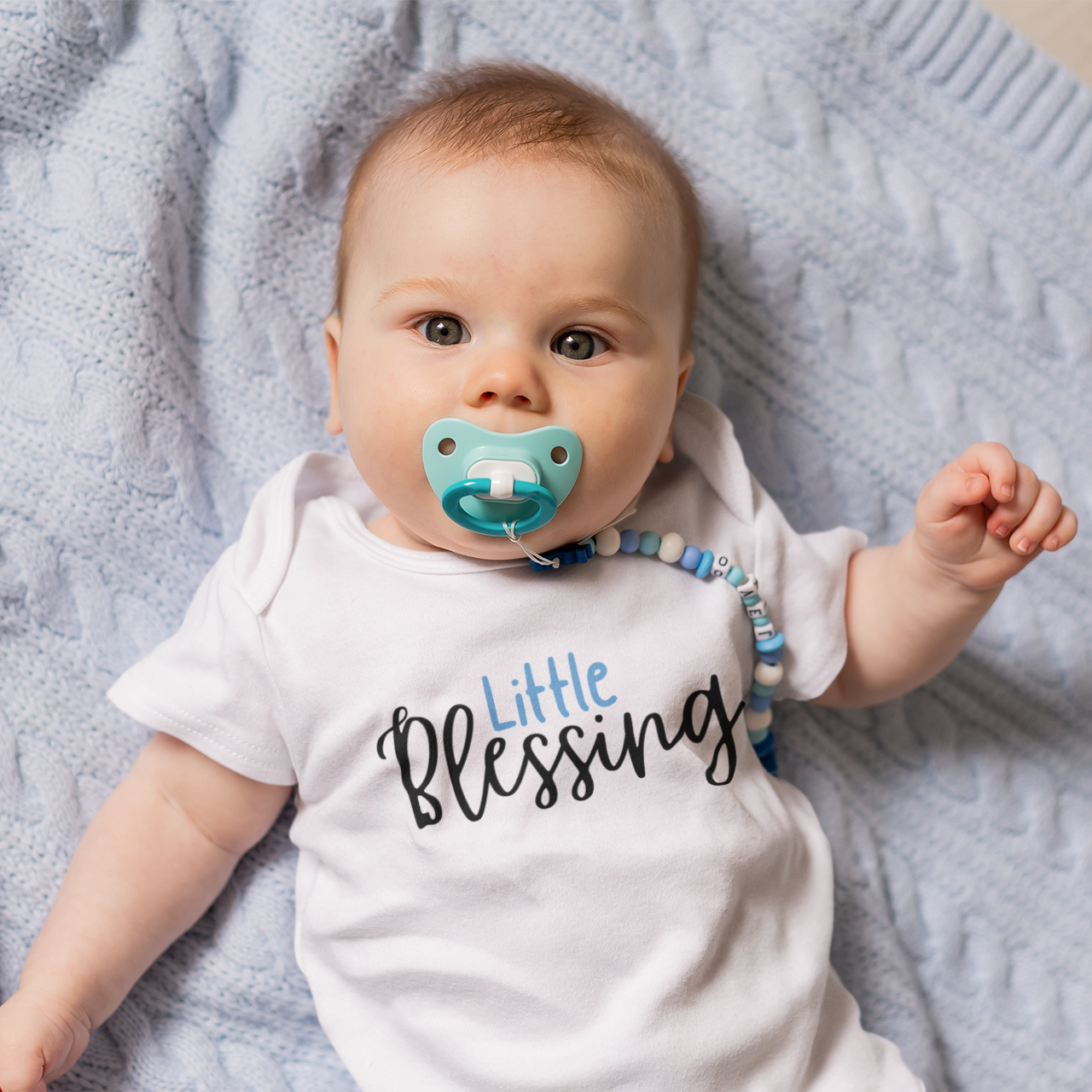 Little Blessing Baby Boy Bodysuit | Christian Infant Onesie | Faith-Based Baby Boy Outfit | Baby Shower Gift