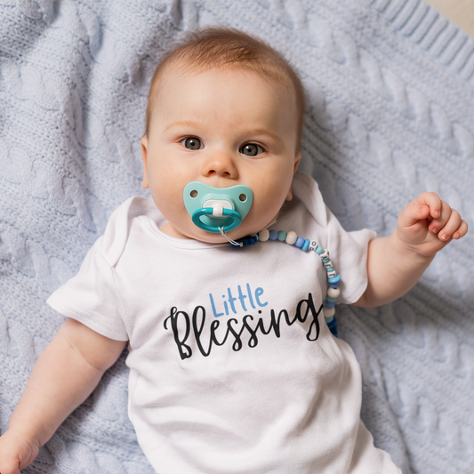 Little Blessing Baby Boy Bodysuit | Christian Infant Onesie | Faith-Based Baby Boy Outfit | Baby Shower Gift