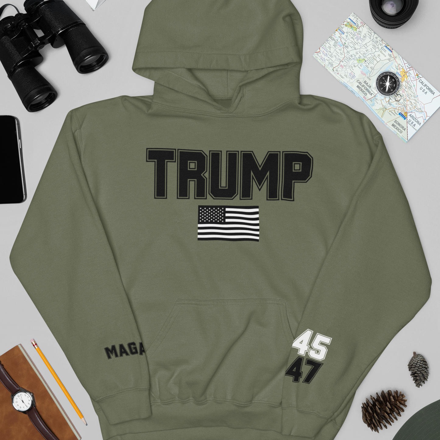 Trump 45-47 Heavyweight Hooded Sweatshirt