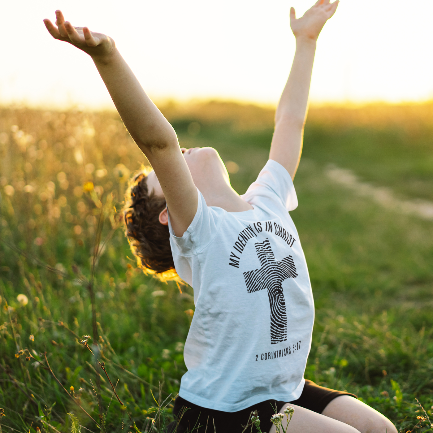 My Identity Is In Christ Faith-Inspired Youth Tee, Spiritual T-Shirt, Christian Youth Apparel, Bible Verse Tee
