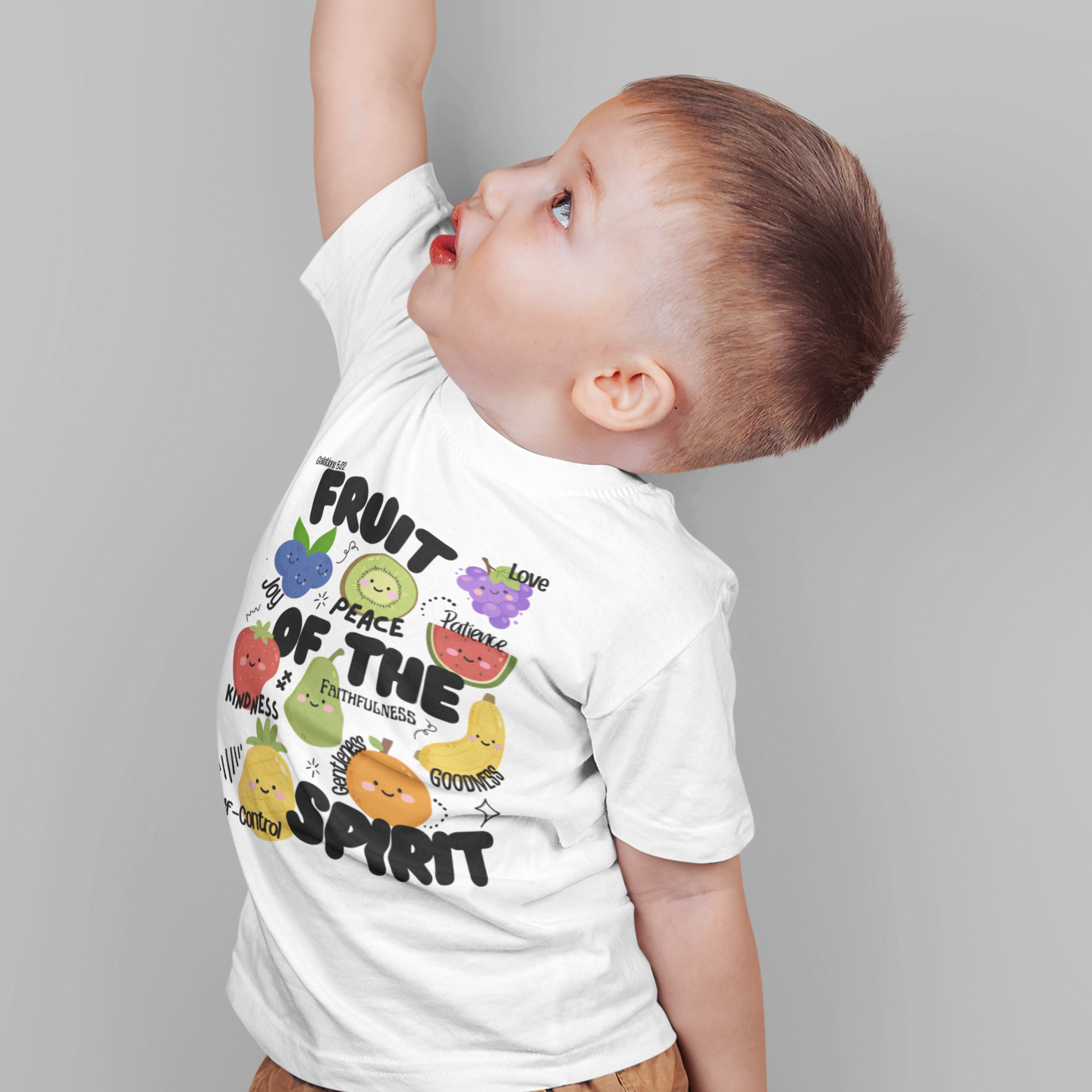 Toddler Fruit of the Spirit Christian T-Shirt, Galatians 5:22–23 Bible Verse Tee