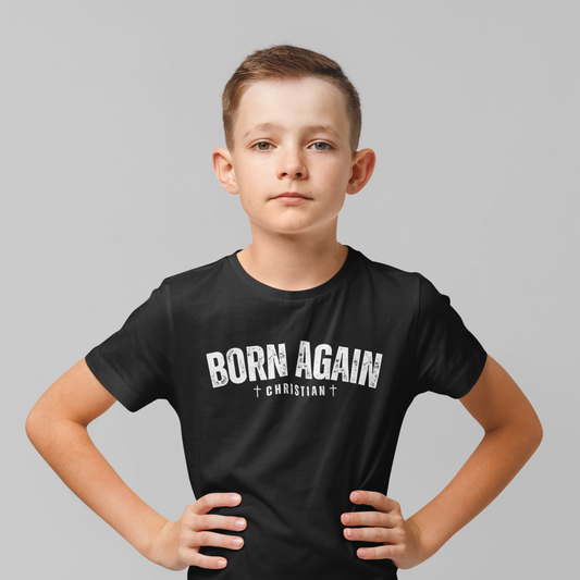 Born Again Christian Youth Tee | Faith-Based Shirt for Kids | Inspirational Apparel
