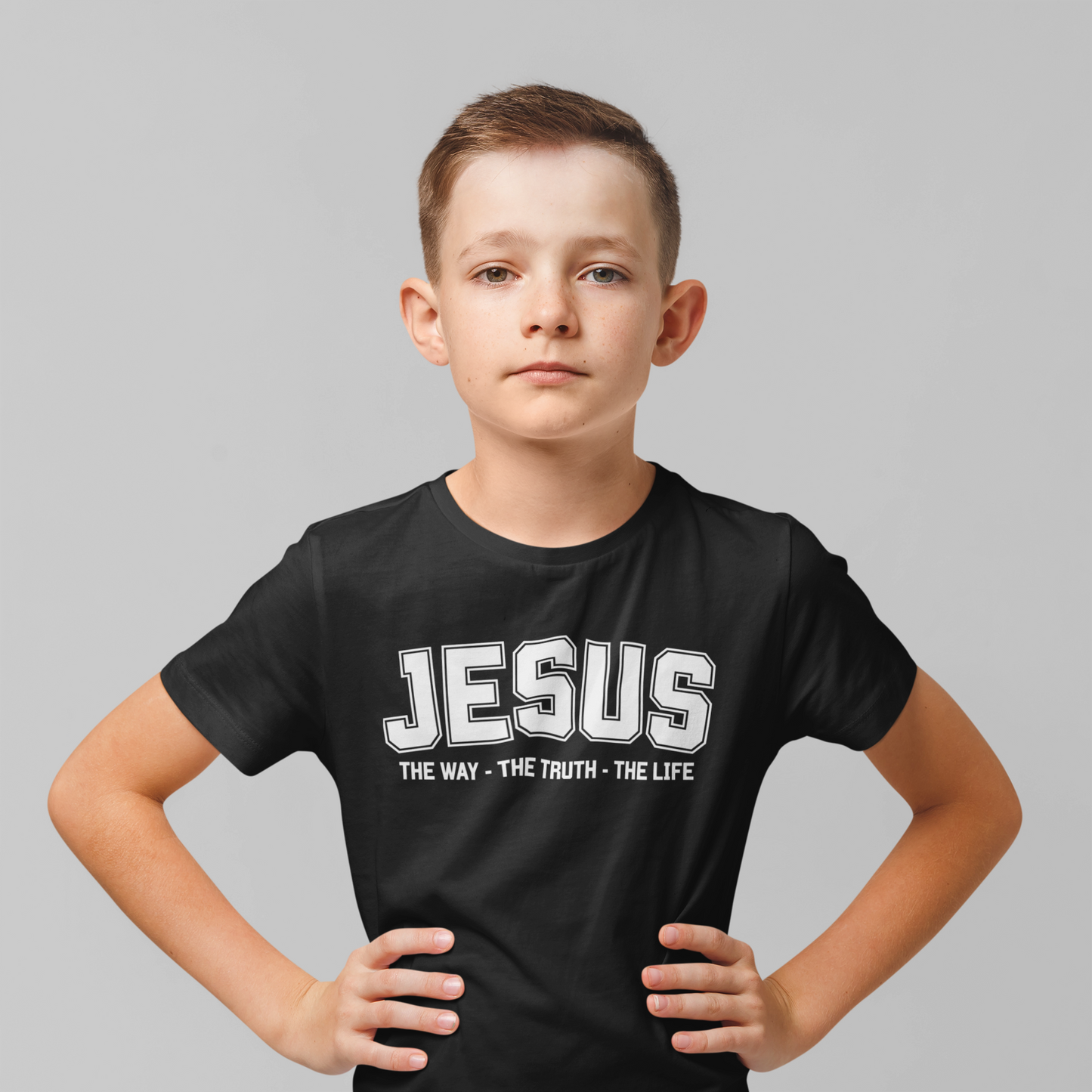 Faith-Inspired Youth Tee - Jesus - The Way, The Truth, The Life, Christian Apparel, Faith-Based Gift, Youth Clothing