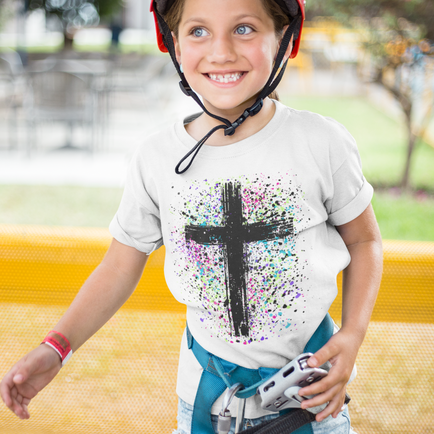 Kids Vibrant Cross Youth Short Sleeve Tee