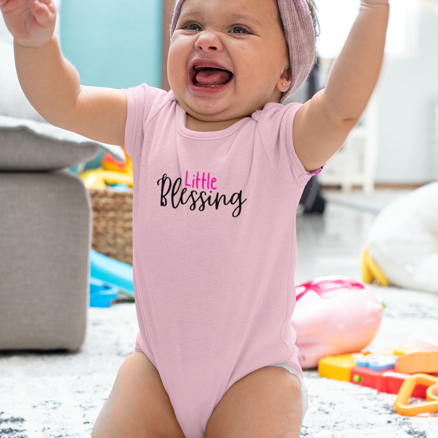 Little Blessing Baby Girl Bodysuit | Christian Infant Onesie | Faith-Based Baby Girl Outfit | Baby Shower Gift