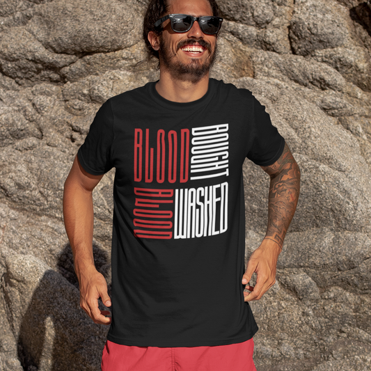 Blood Bought Blood Washed Christian Faith Jesus Tee, Gospel Message Apparel, Gift for Believers, Everyday Wear