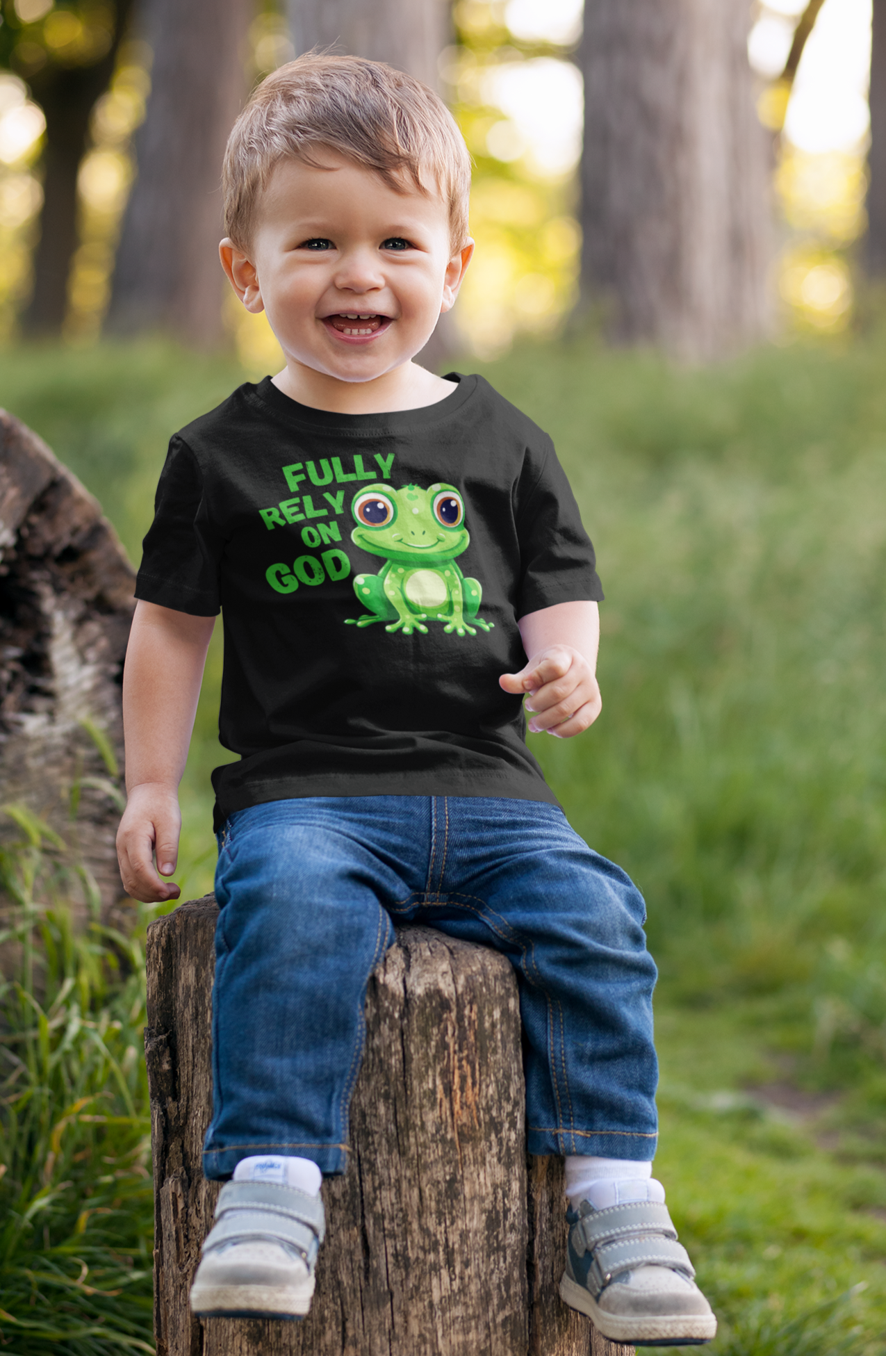 Christian Toddler Short Sleeve T-Shirt. FROG Toddler Boy Tee