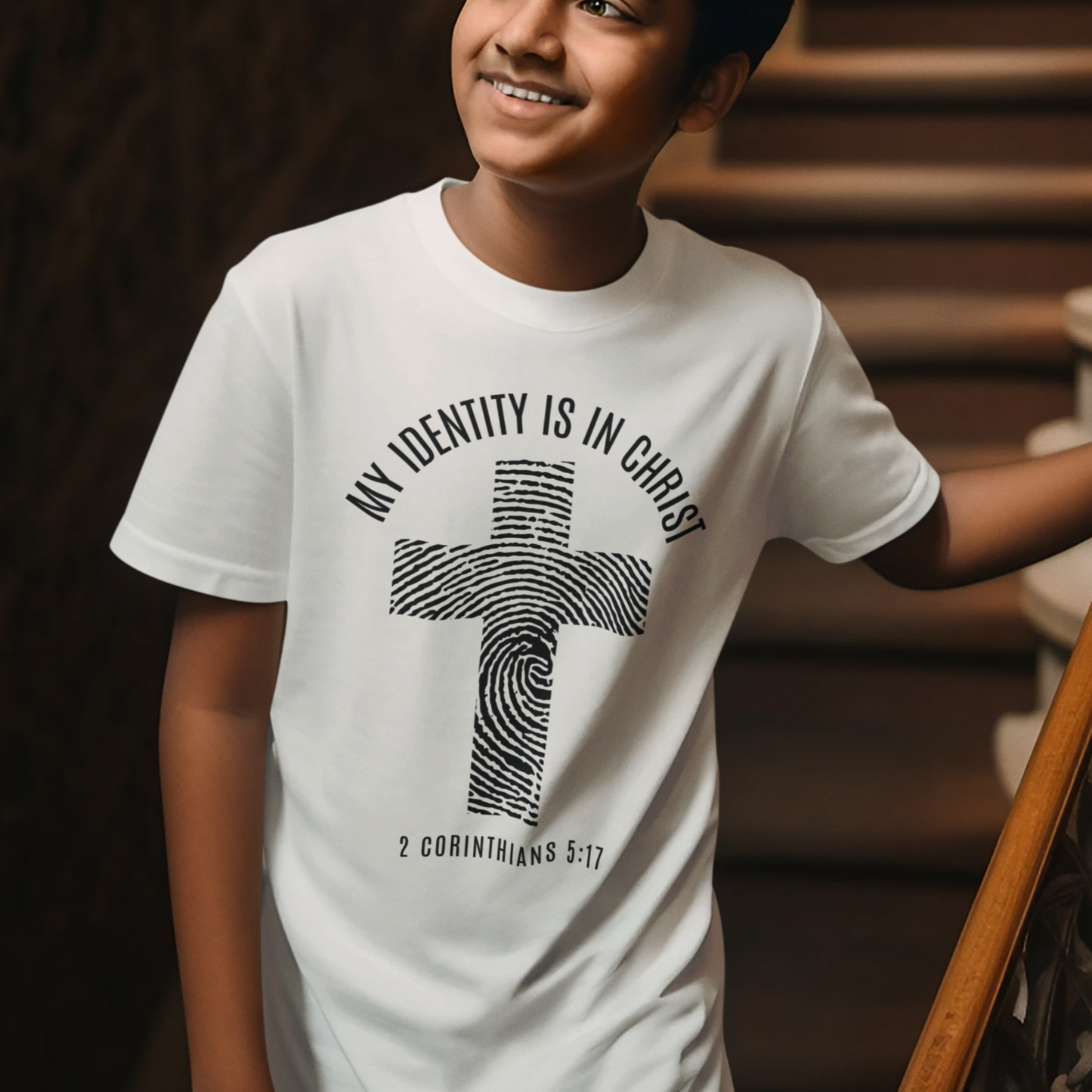 My Identity Is In Christ Faith-Inspired Youth Tee, Spiritual T-Shirt, Christian Youth Apparel, Bible Verse Tee
