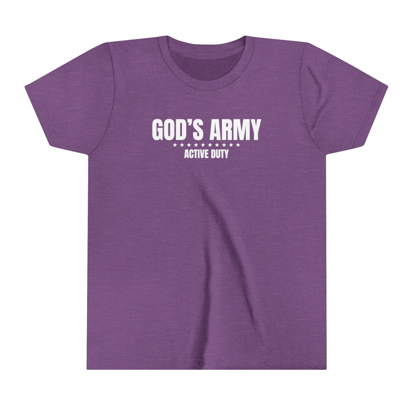 Christian Kid's Short Sleeve T-Shirt. God's Army Tee