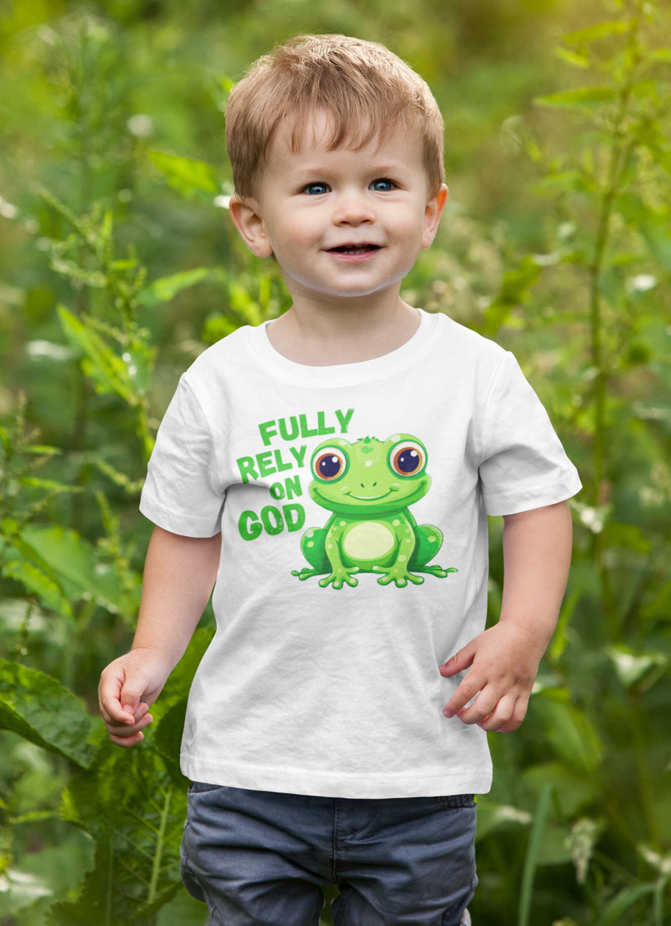 Christian Toddler Short Sleeve T-Shirt. FROG Toddler Boy Tee