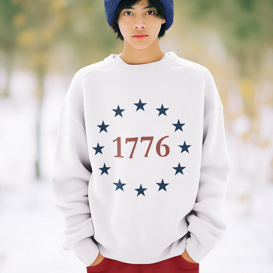 Kids One Nation Under God 1776 Crewneck Sweatshirt